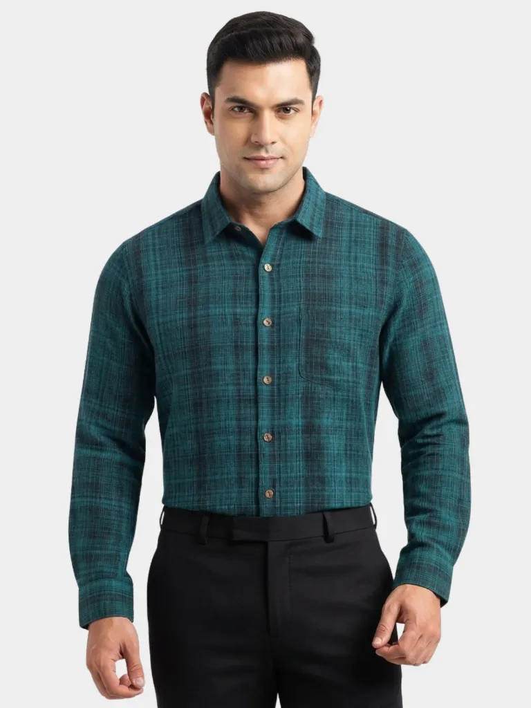 green-black-khadi-shirt-for-men.webp