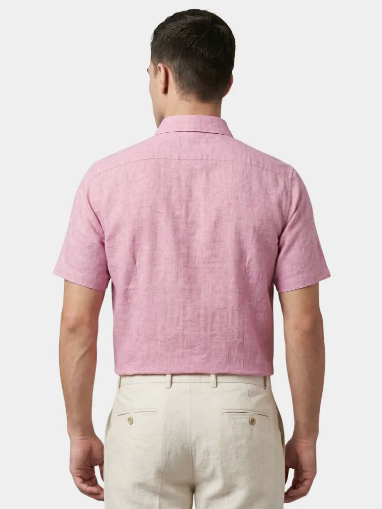 men-baby-pink-half-sleeves-khadi-cotton-shirt.webp