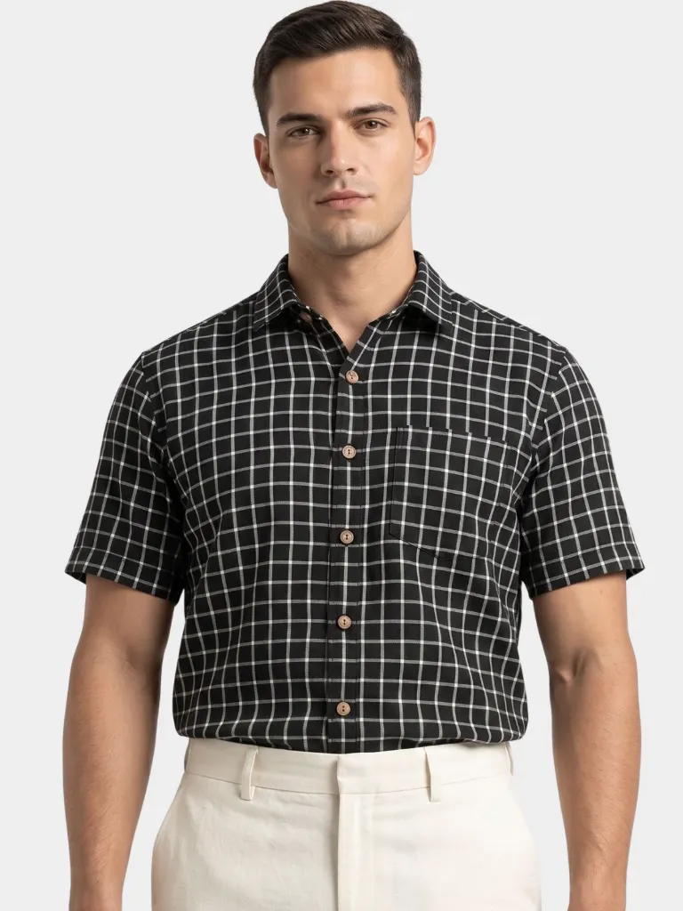 black-white-checked-khadi-shirt-for-men.webp