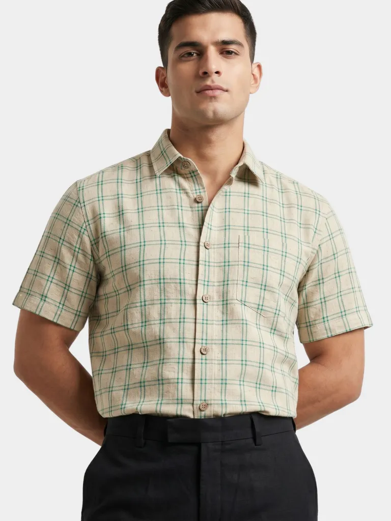 men-beige-checked-khadi-shirt.webp