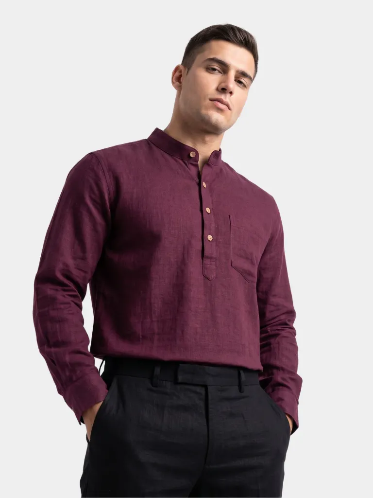 maroon-short-kurta-shirt-men.webp