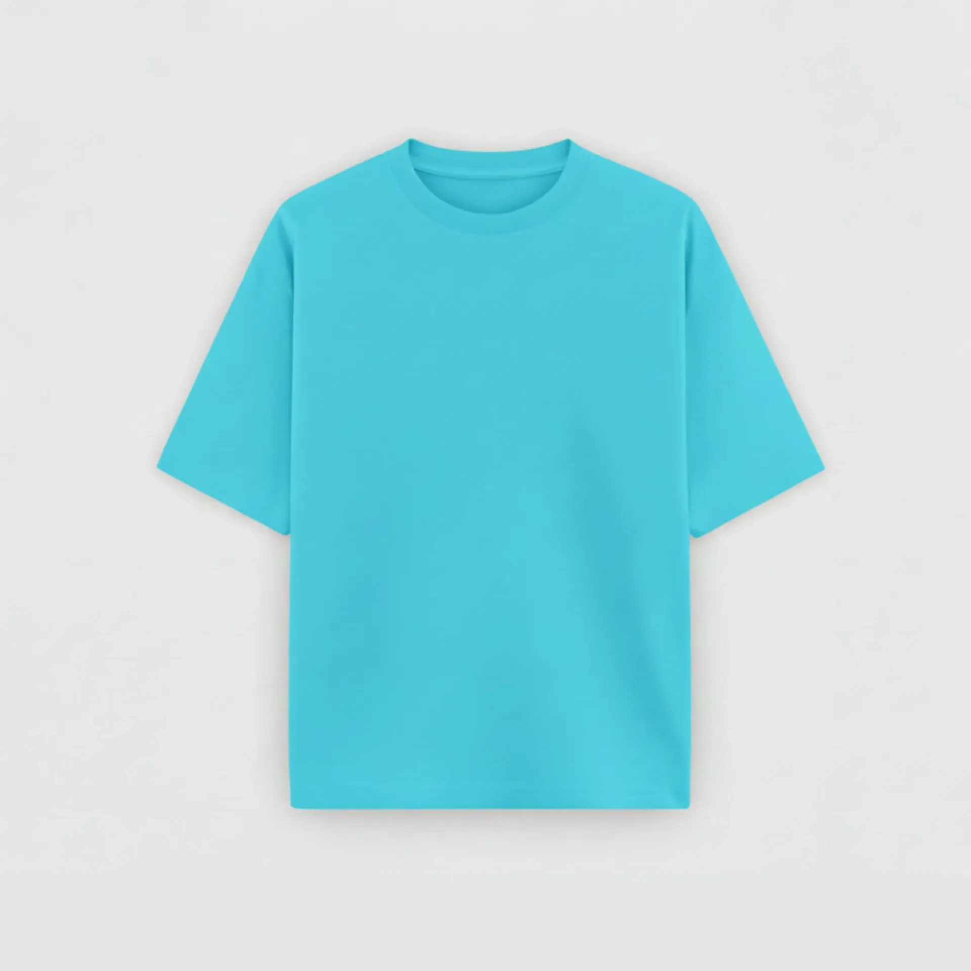 Aqua blue T-shirt (S, Solid)