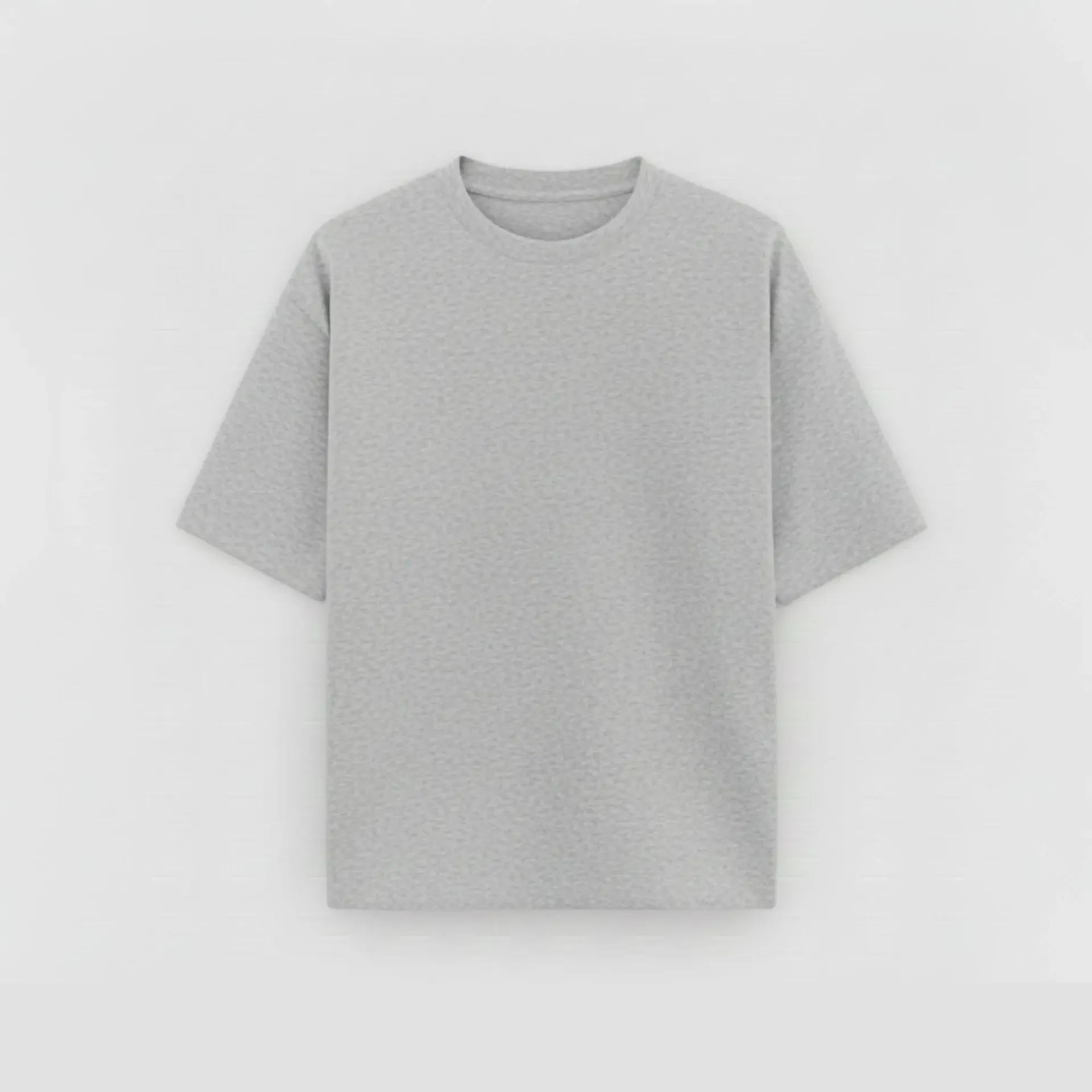 Grey melange T-shirt (S, Solid)