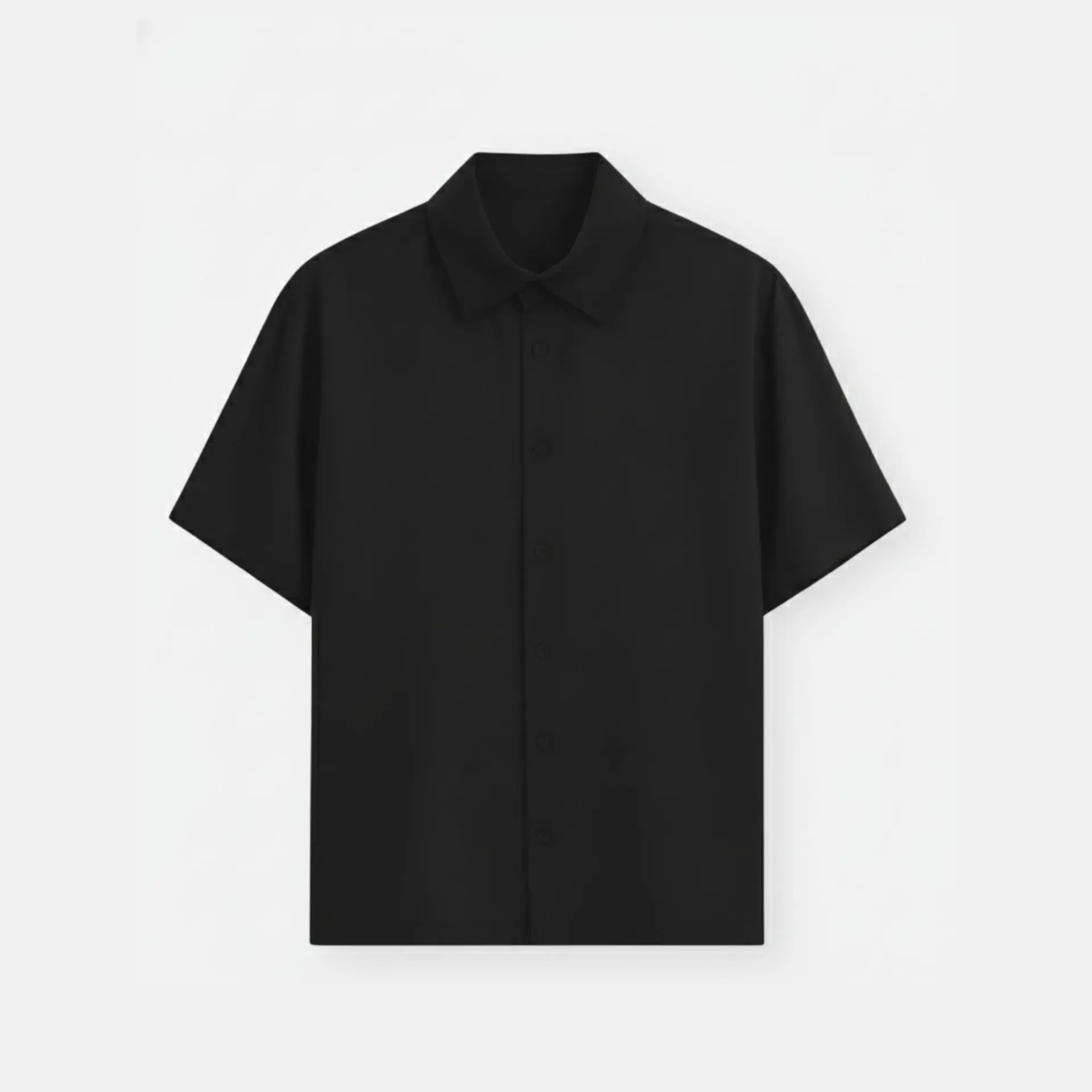 Black Oversized Shirt (S, Solid)