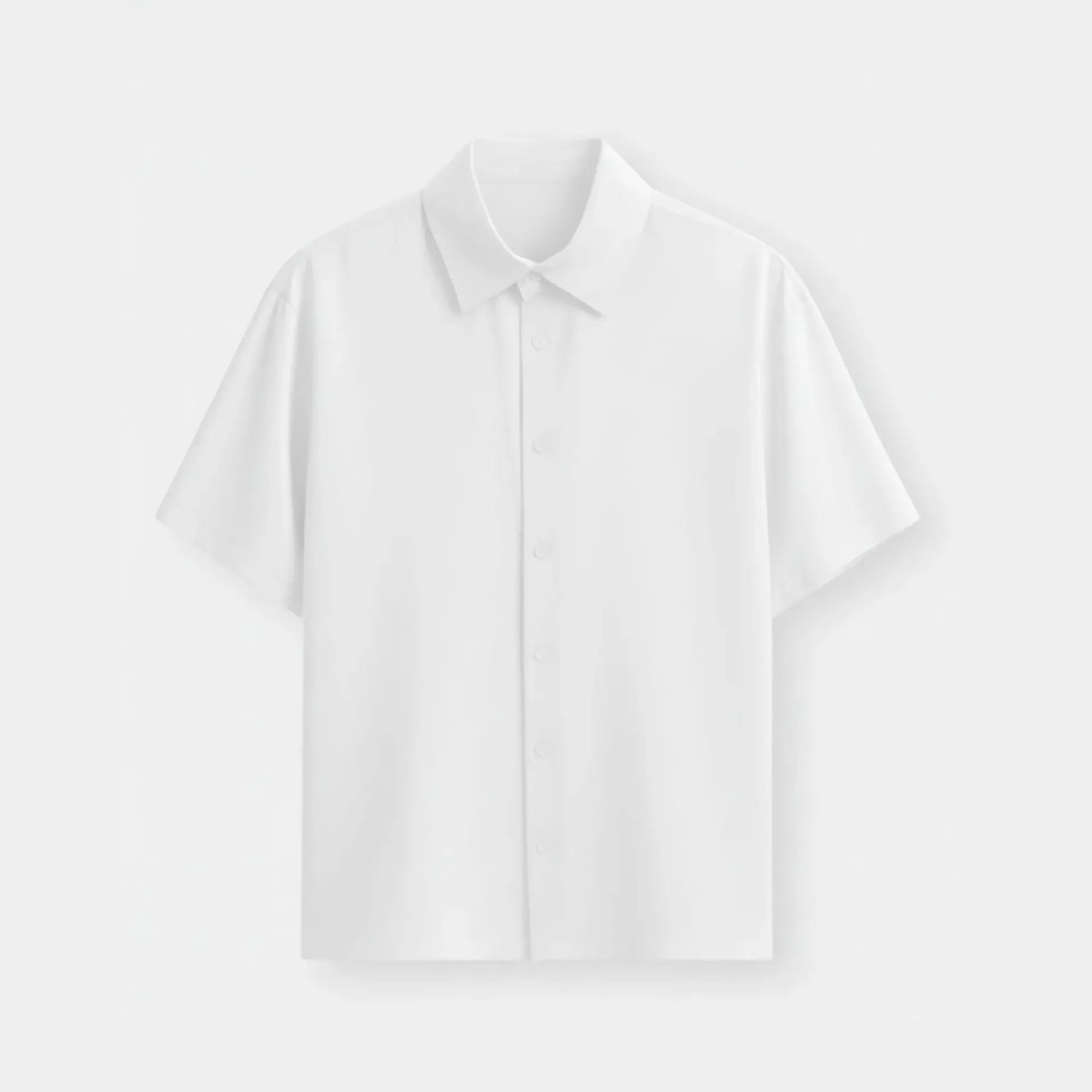 White Cotton Shirt (Solid, S)