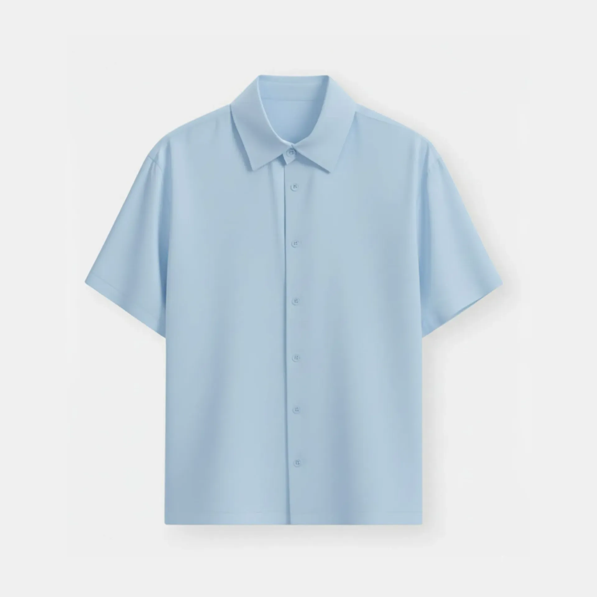 Baby blue Cotton Shirt (Solid, S)