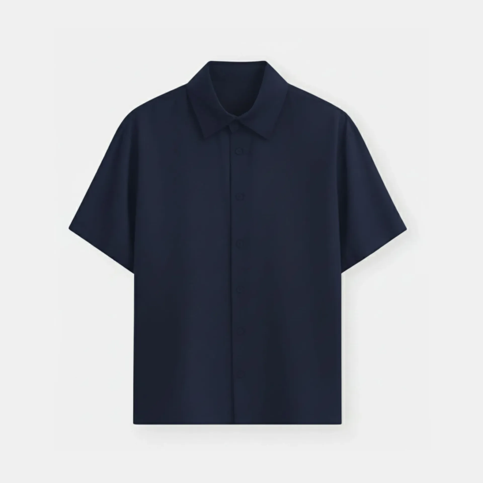 Navy blue Oversized Cotton Shirt