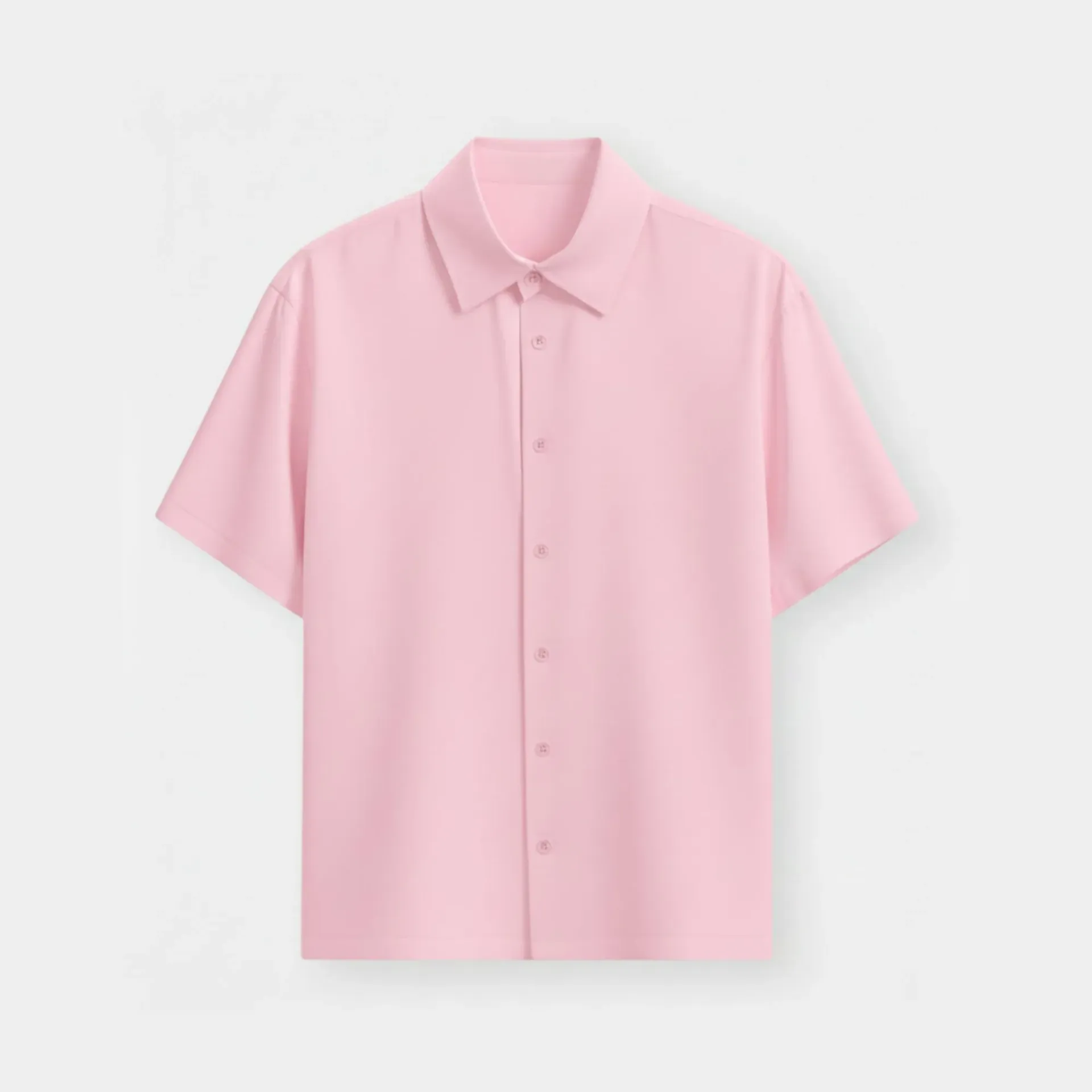 Pink Cotton Shirt (Solid, S)