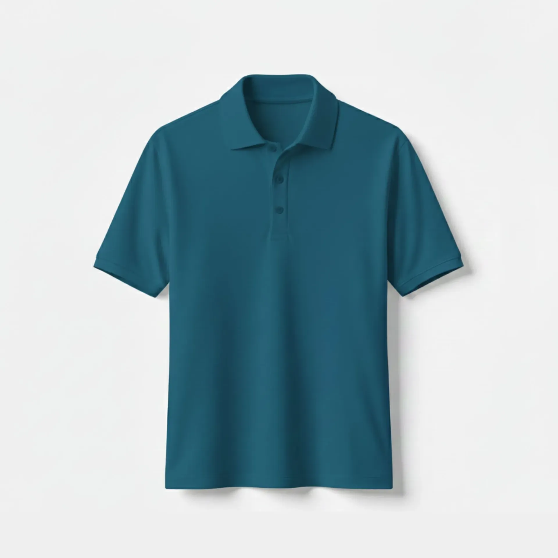 Teal blue Polo T-shirt (S, Solid)