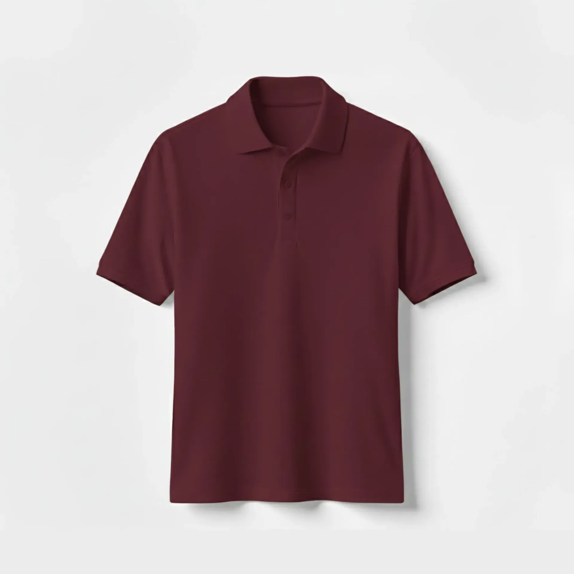 Maroon Polo T-shirt (Solid, S)