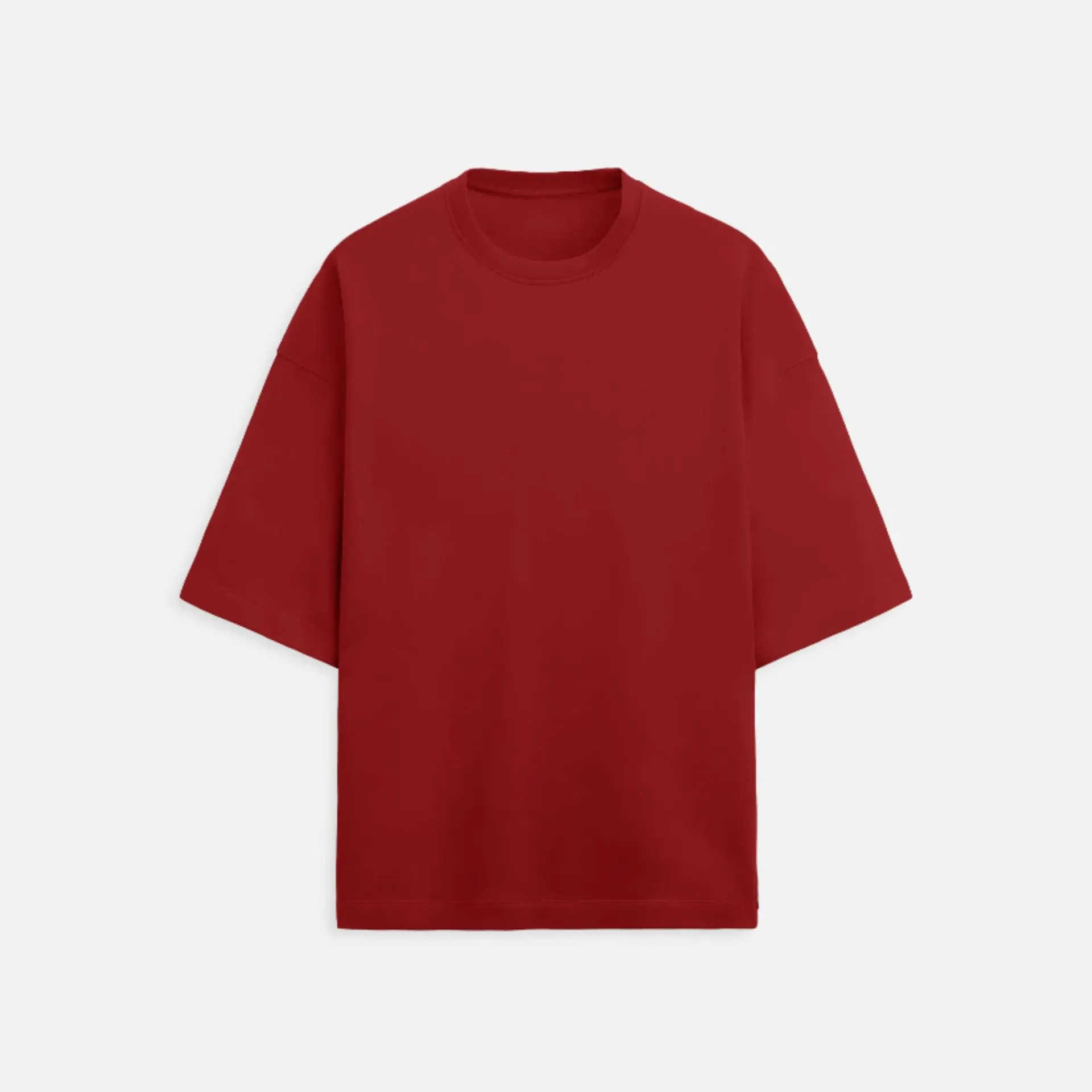 Red Oversized T-shirt (Solid, S)