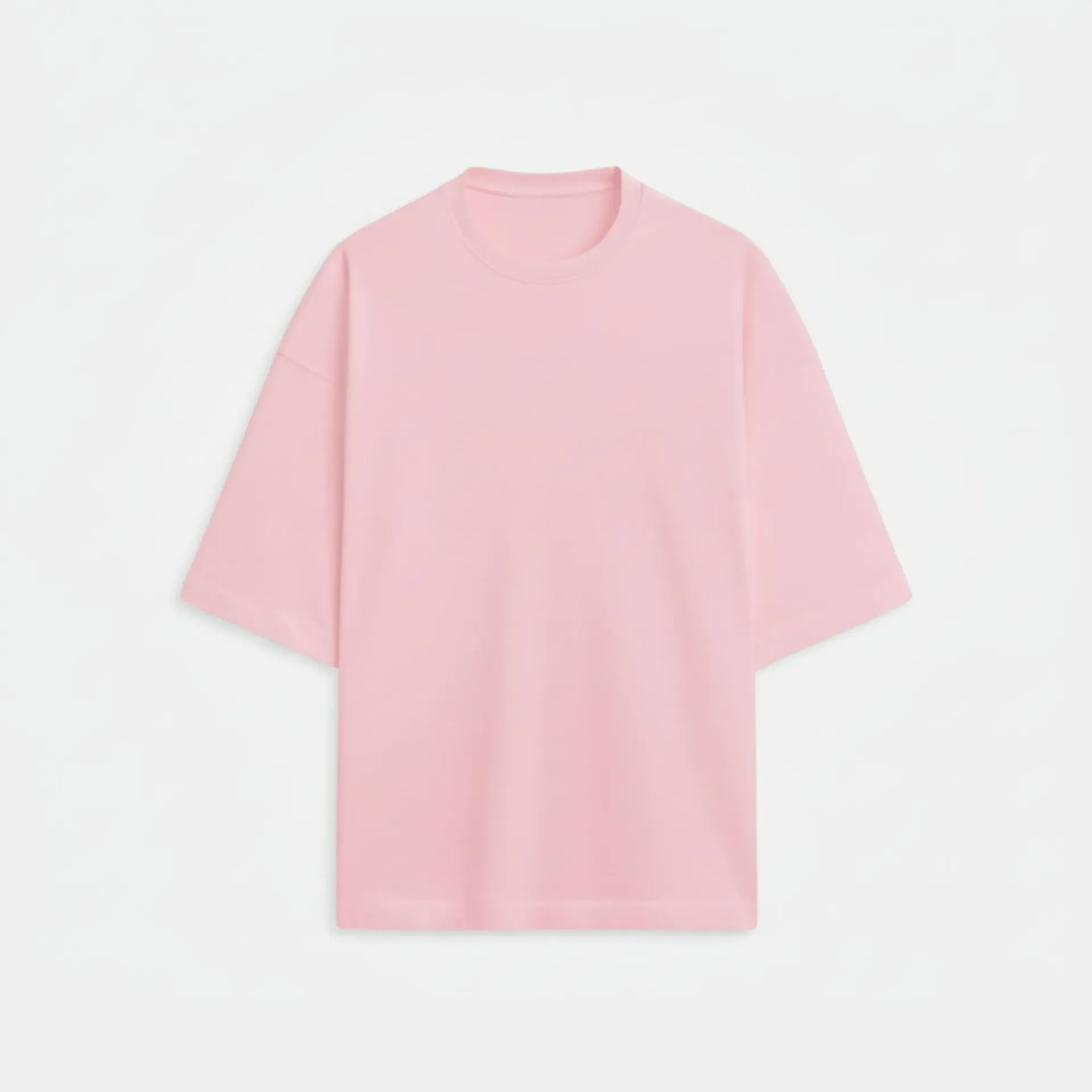Light pink Oversized Tee (S, Solid)