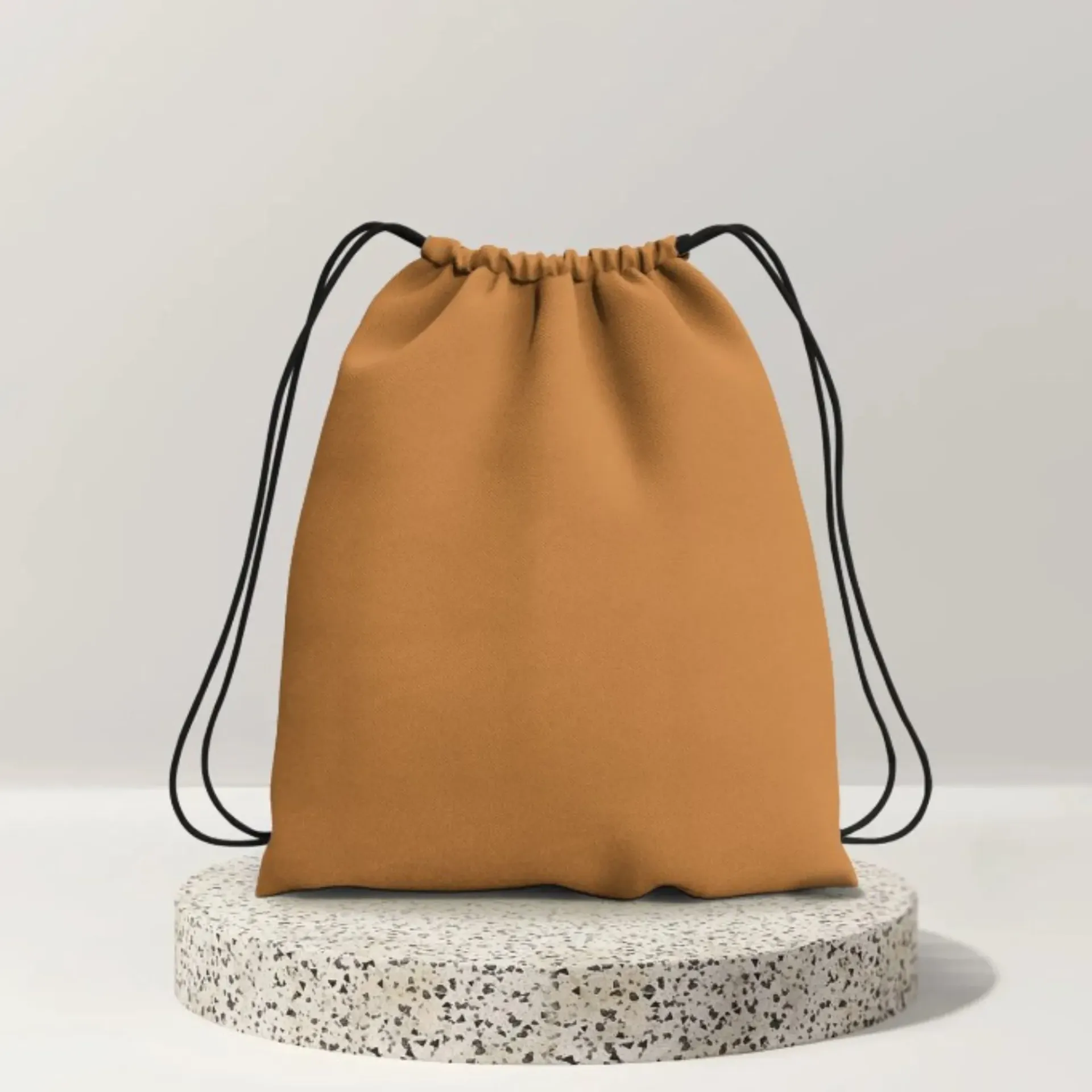Khaki drawstring Bag (Solid)