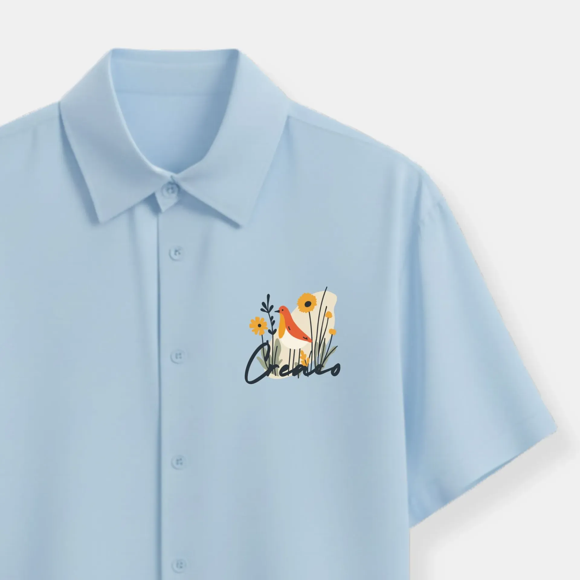 Bird floral Cotton Shirt