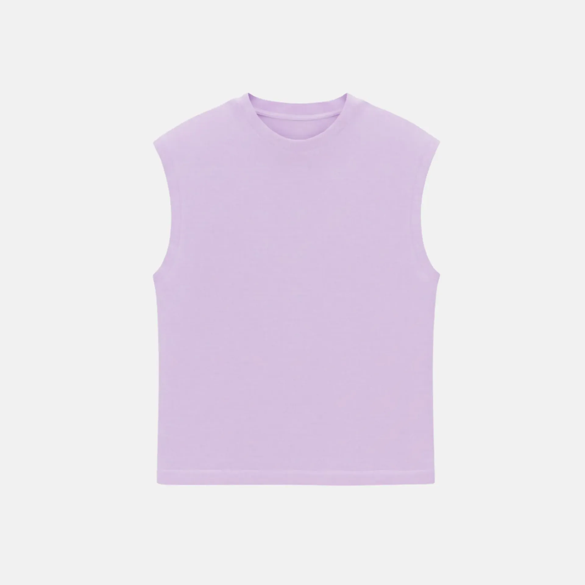 Lavender Sleeveless Cotton T-shirt