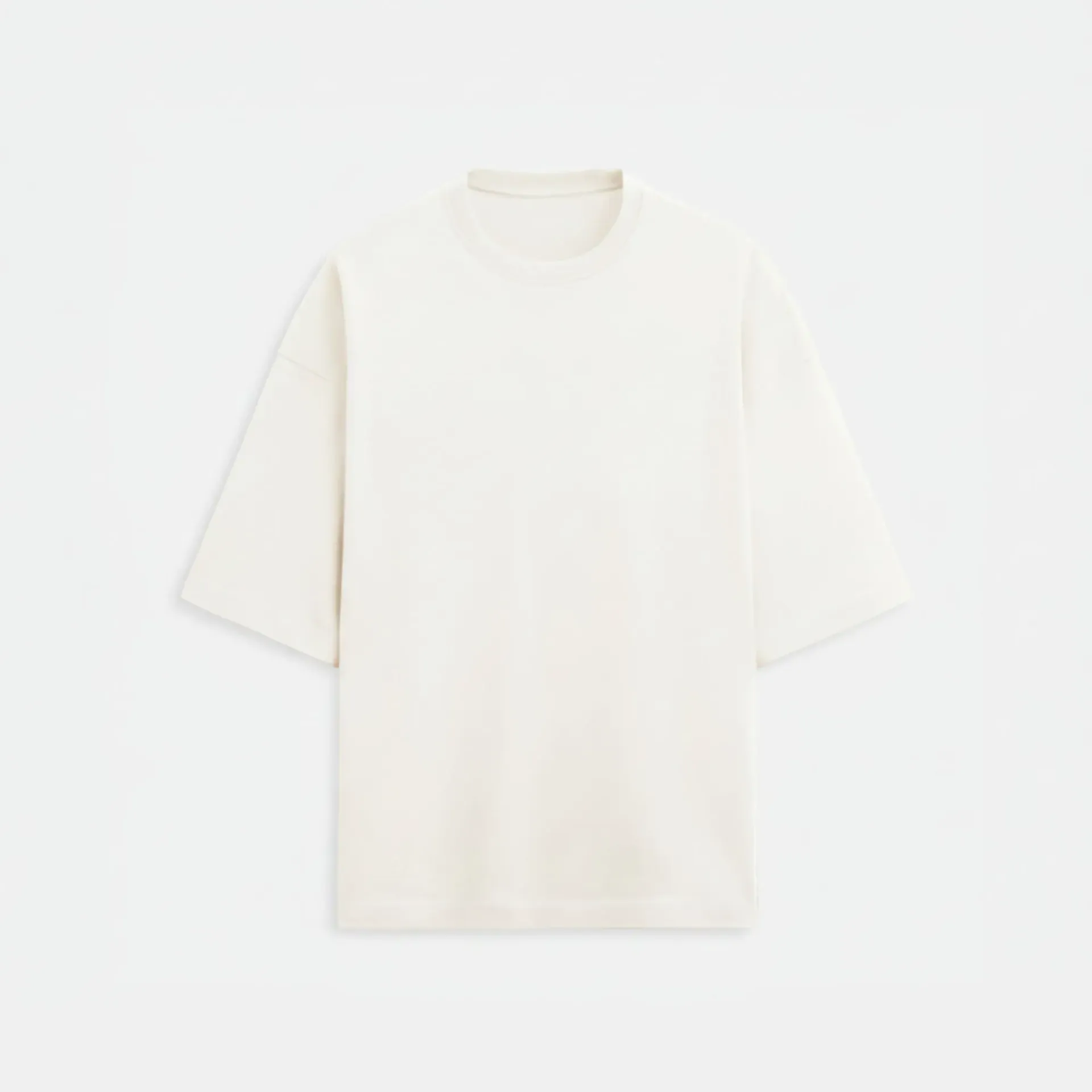 Off white Oversized T-shirt (Solid, S)