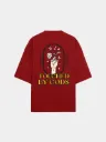Red Oversized Heavy Weight Cotton T-shirt | Touched by God