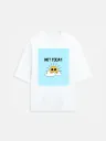 White Oversized Heavy Weight Cotton T-shirt | Summer Vibes
