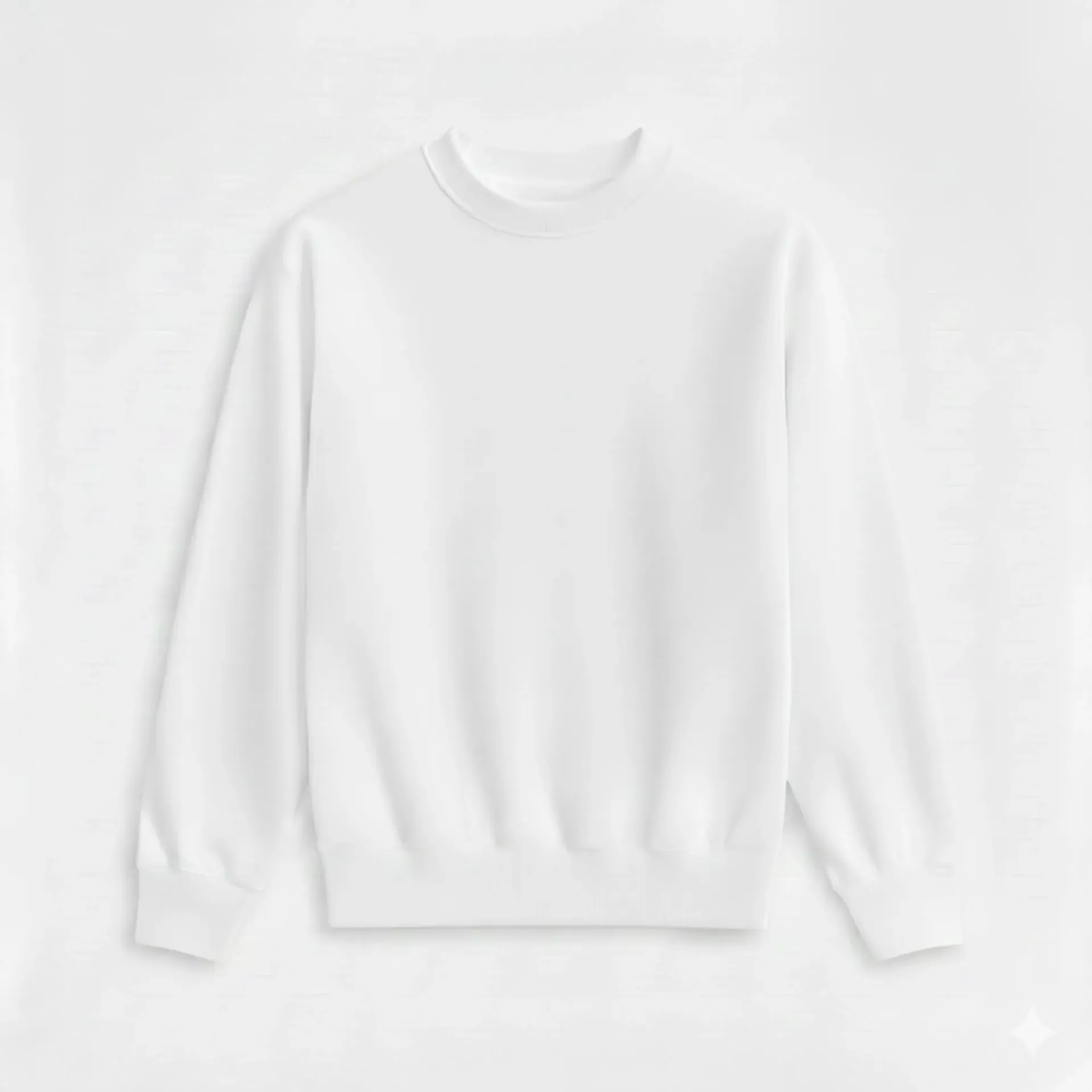 White Sweatshirt (S, Solid)