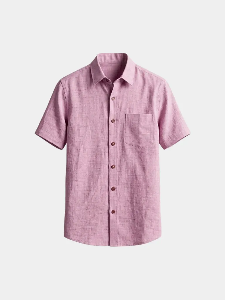 Baby Pink Khadi Cotton Shirt