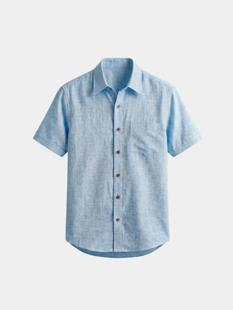 Baby Blue Khadi Cotton Shirt
