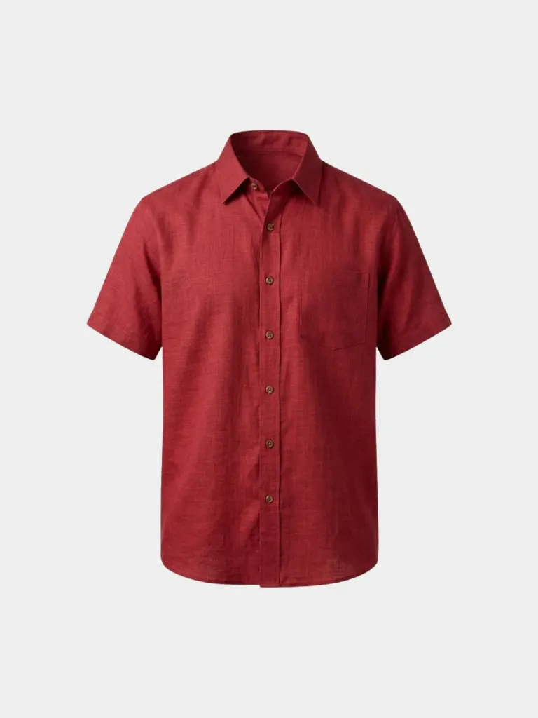 Red Khadi Shirt