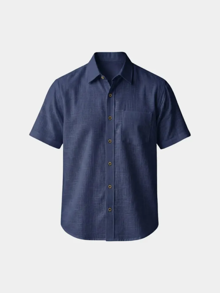 Navy blue Khadi Shirt