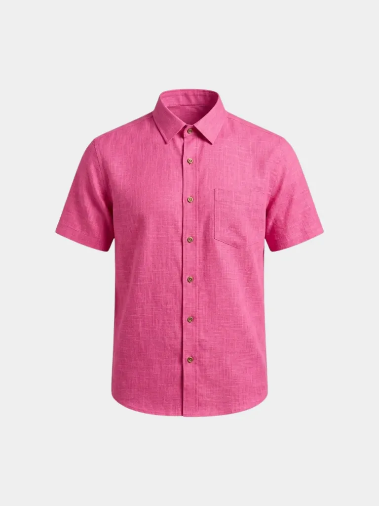 Hot pink Khadi Shirt