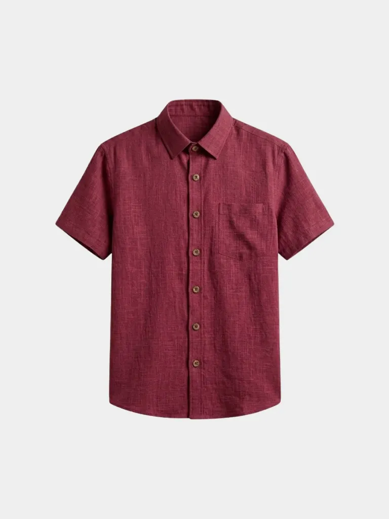 Maroon Khadi Shirt