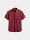 Maroon Khadi Shirt