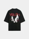 Black Oversized Heavy Weight Cotton T-shirt | Youth Aura