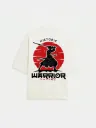 Off white Oversized Heavy Weight Cotton T-shirt | Historic Warrior