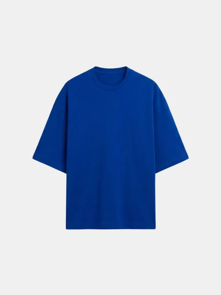 Royal Blue Plain Oversized T-shirt