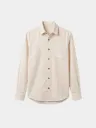 Off White Full Sleeves Khadi Cotton Shirt