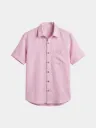 Baby Pink Half Sleeves Khadi Shirt