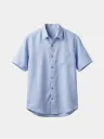 Baby Blue Half Sleeves Khadi Shirt