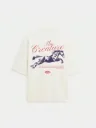 Off white Oversized Heavy Weight Cotton T-shirt | The Creature