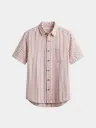 Vintage Stripes Half Sleeves Khadi Shirt