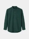 Dark Green Khadi Short Kurta Shirt