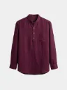 Maroon Khadi Short Kurta Shirt