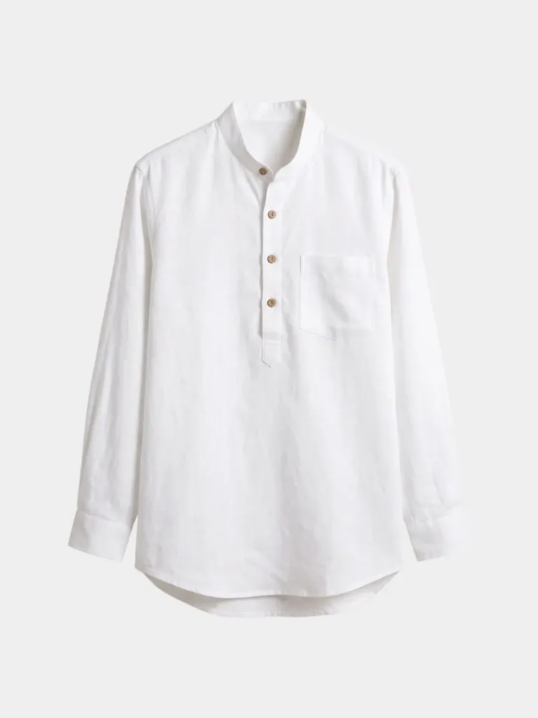 White Khadi Short Kurta