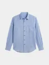 Blue Stripe Full Sleeve Khadi Shirt