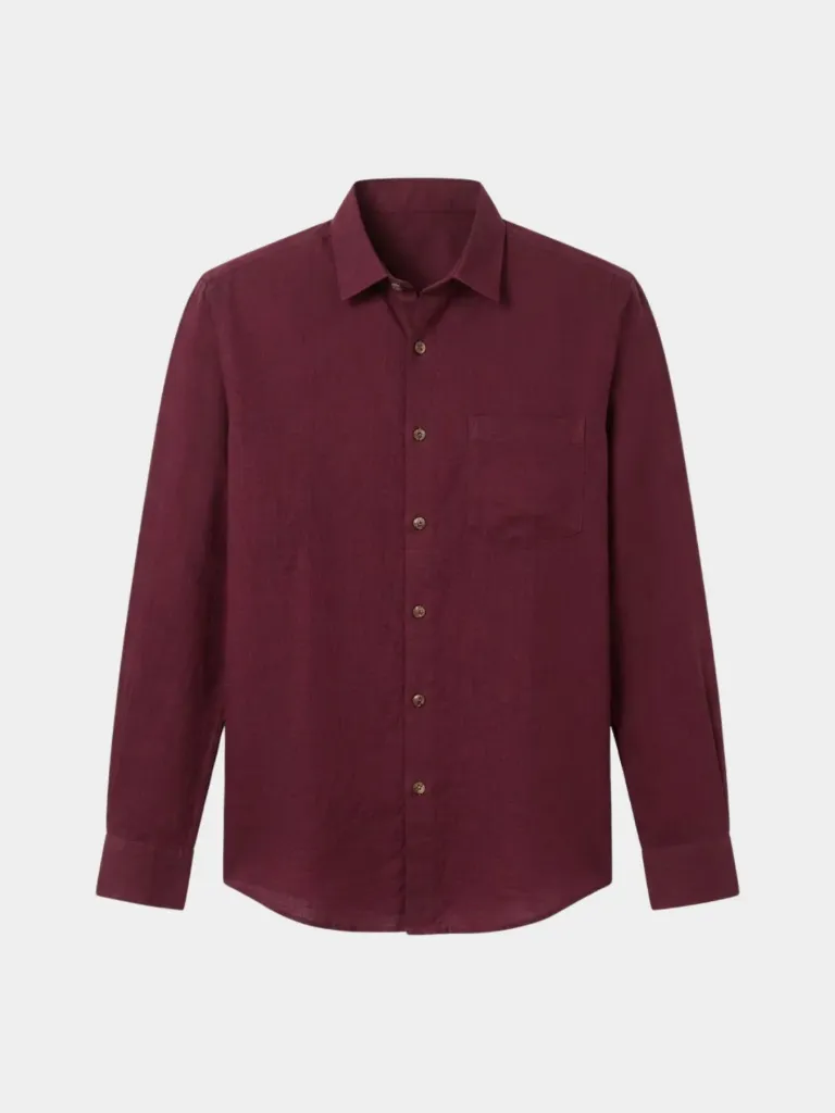Dark Maroon Full Sleeve Khadi Shirt