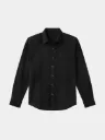 Black Full Sleeve Khadi Shirt