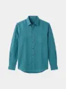 Teal Green Full Sleeve Khadi Shirt