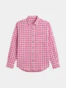 Pink Gingham Checked Full Sleeve Khadi Shirt