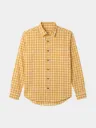 Yellow Gingham Check Full Sleeve Khadi Shirt