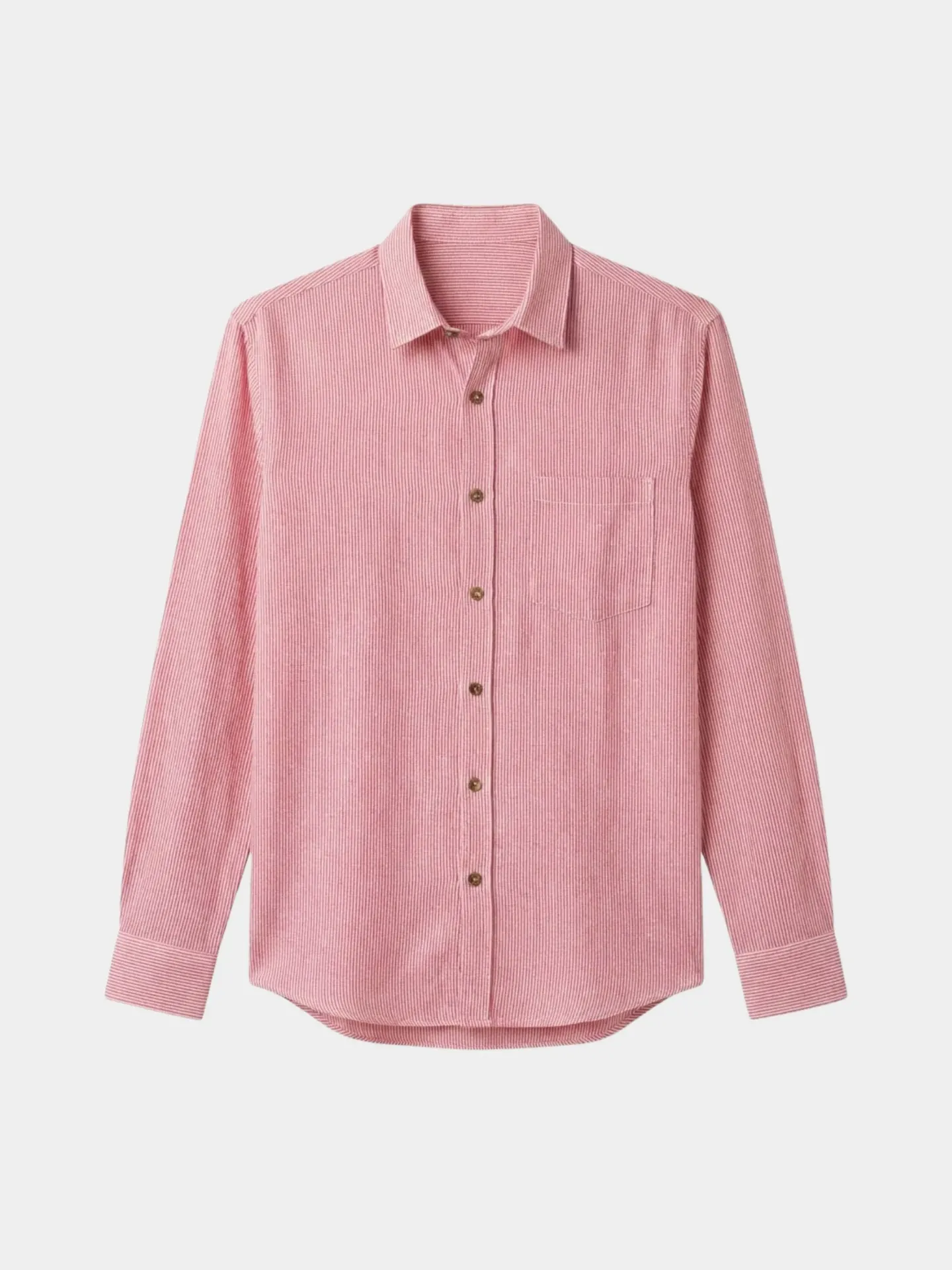 Red Striped Full Sleeve Khadi Shirt