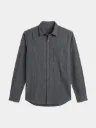 Black Striped Full Sleeve Khadi Shirt