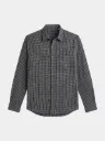 Black Checked Full Sleeve Khadi Shirt